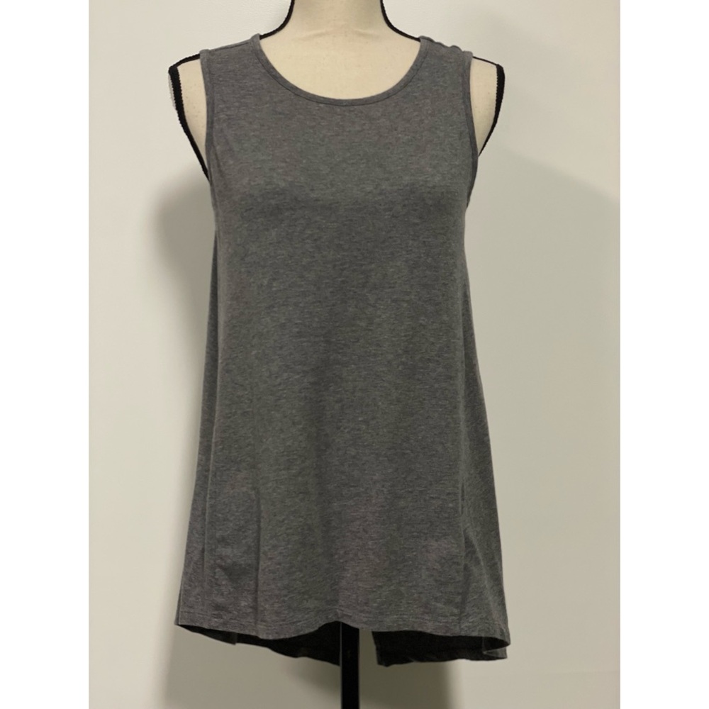 AnyBody High-Low Oversized Tank Top Gray Size XS